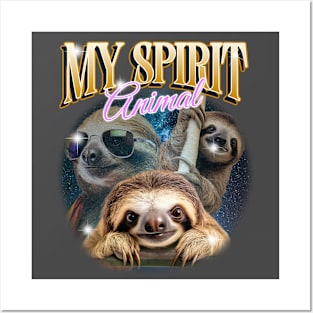 Sloth My Spirit Animal Lazy Posters and Art